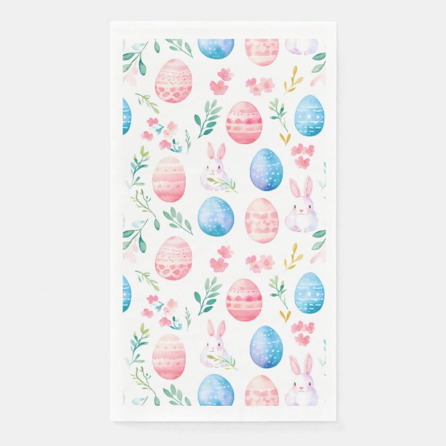 Easter Bunny - Seamless Patterns Tissue Paper Guest Towels (Front)