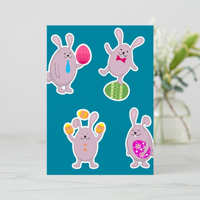 Easter Bunny Set with Colorful Eggs Invitation (Creator Uploaded)