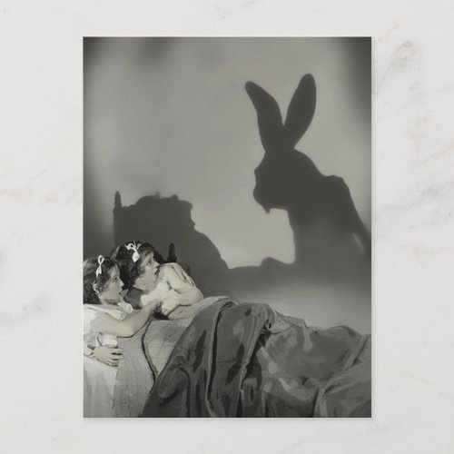 Easter Bunny Shadow Postcard