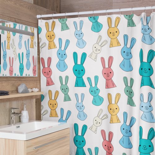 Easter Bunny Shower Curtain