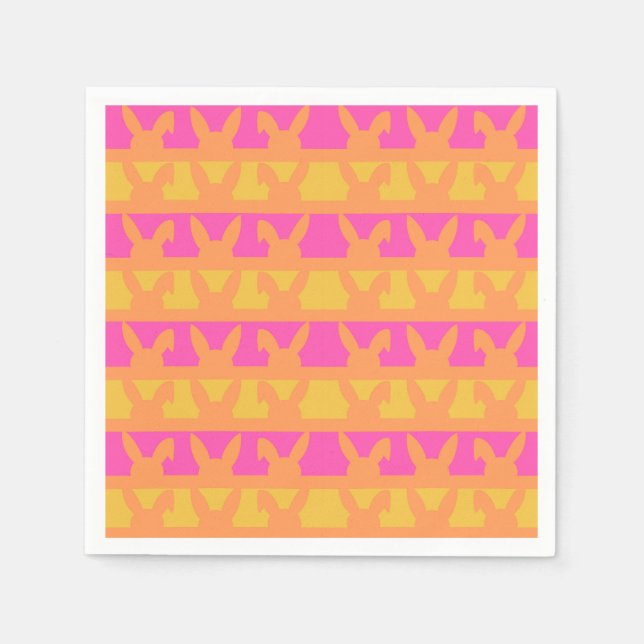 Easter Bunny silhouette pattern  Napkins (Front)