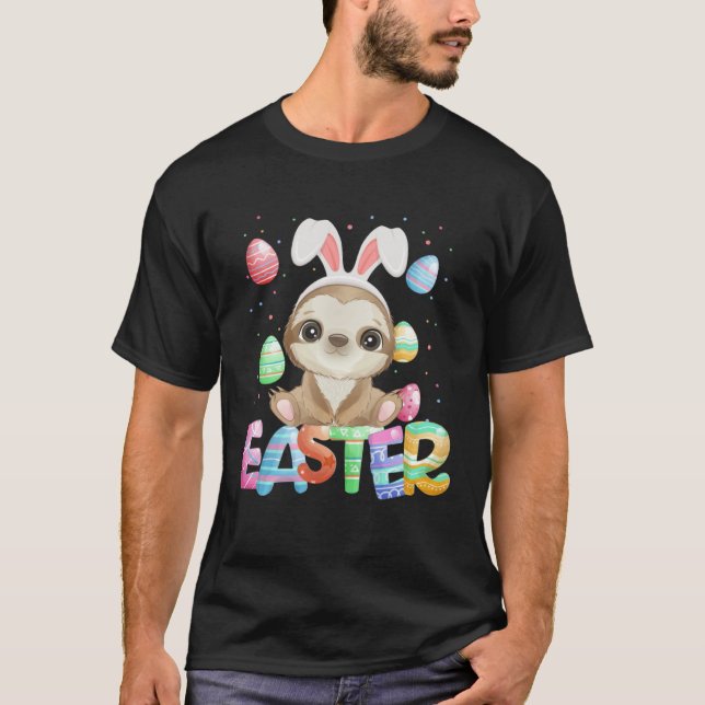 Easter Bunny Sloth   Easter Sloth T-Shirt (Front)