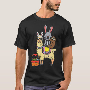 Easter Bunny Sloth On Llama Eggs Cute Alpaca Boys T-Shirt