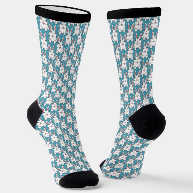 Easter Bunny Socks Festive Easter Socks Customize (Angled)