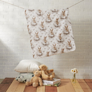 Easter Bunny Spring Baby Blanket