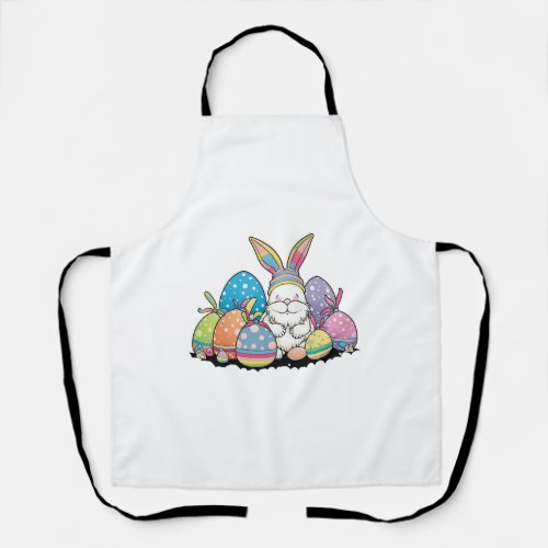 Easter Bunny Spring Cute Gnome Easter Egg Hunting Apron