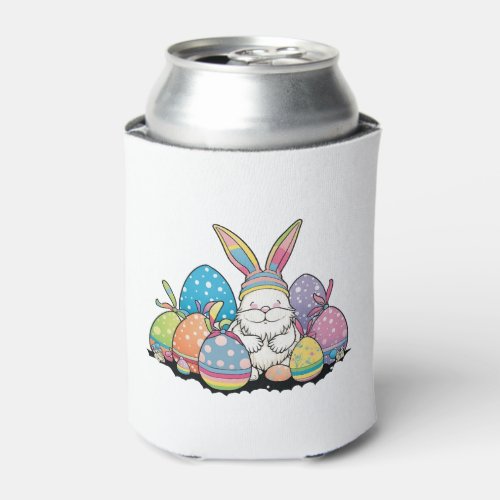 Easter Bunny Spring Cute Gnome Easter Egg Hunting Can Cooler