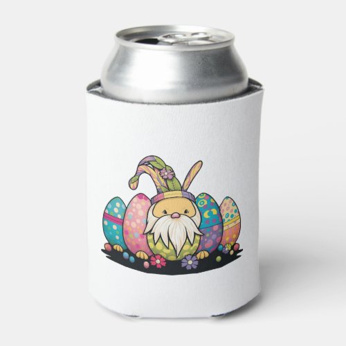 Easter Bunny Spring Cute Gnome Easter Egg Hunting  Can Cooler