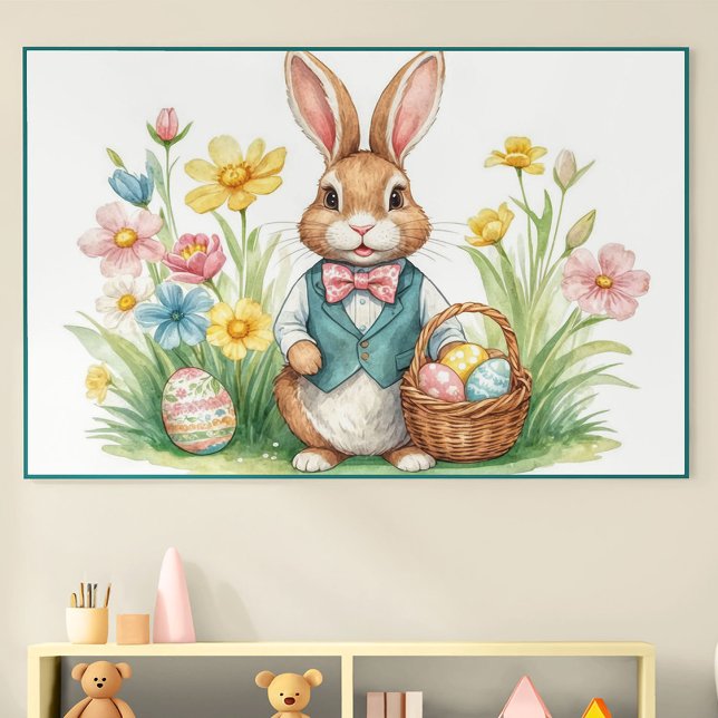 Easter Bunny Spring Floral Poster  (Creator Uploaded)