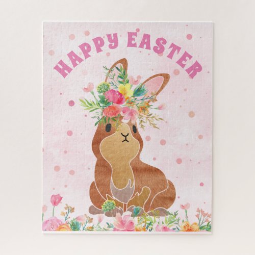 Easter Bunny Spring Flowers Jigsaw Puzzle