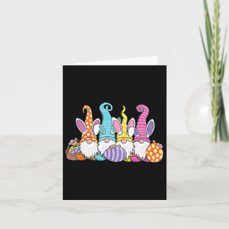 Easter Bunny Spring Gnome Easter Egg Hunting And B Card