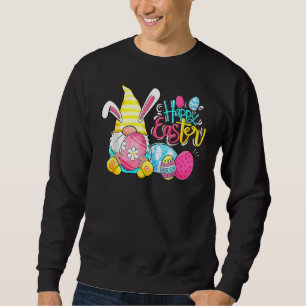 Easter Bunny Spring Gnome Easter Egg Hunting And B Sweatshirt