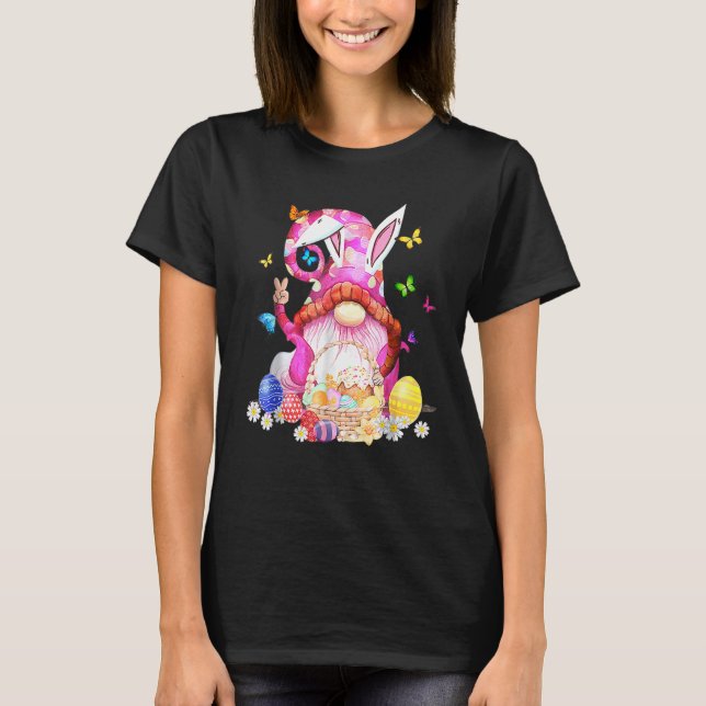Easter Bunny Spring Gnome Easter Egg Hunting And B T-Shirt (Front)