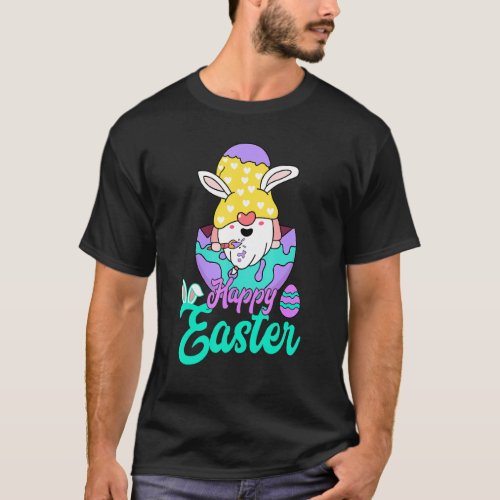 Easter Bunny Spring Gnome Easter Egg Hunting And B T_Shirt