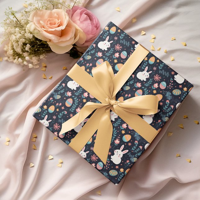 Easter  Bunny Spring Pattern Wrapping Paper (Creator Uploaded)