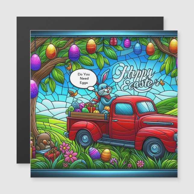 Easter bunny sprinkling his magic dust. (Front/Back)