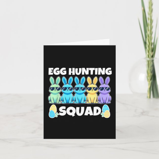Easter Bunny Squad Humor Egg Hunting Day  Card (Front)