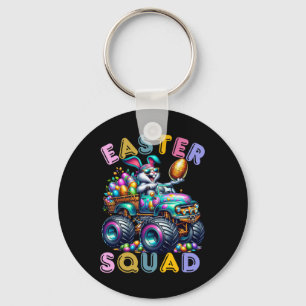 Easter Bunny Squad Humor Egg Hunting Day Keychain