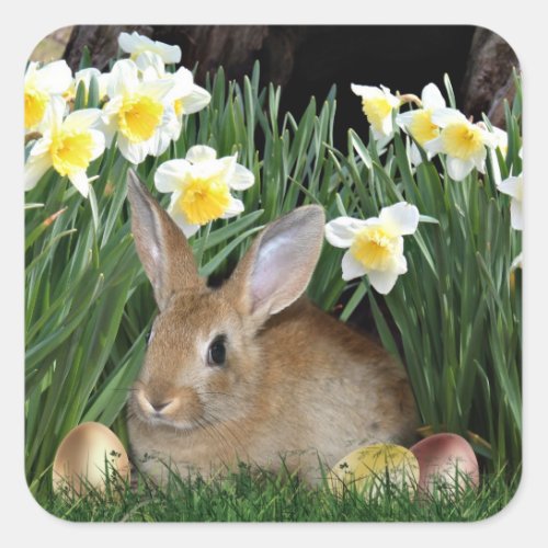 Easter Bunny Square Sticker