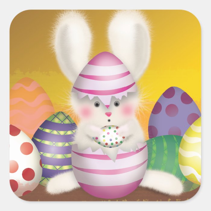 Easter Bunny stings Stickers