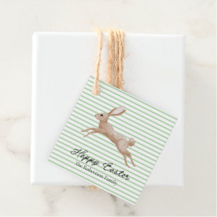 Easter Bunny Striped Favor Tags