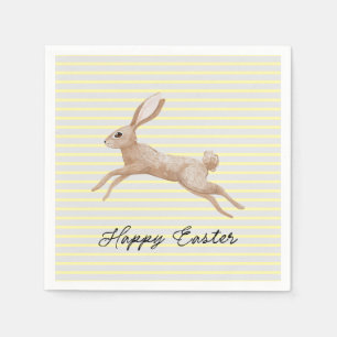 Easter Bunny Striped Napkins