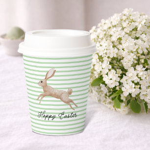 Easter Bunny Striped  Paper Cups