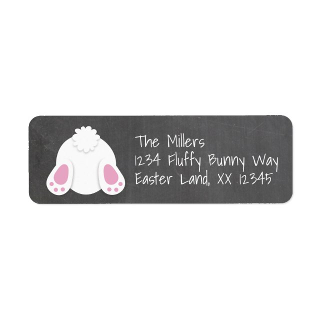Easter Bunny Tail Return Address Label (Front)