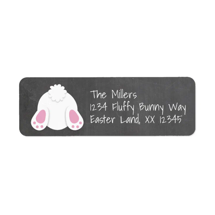 Easter Bunny Tail Return Address Label Zazzle