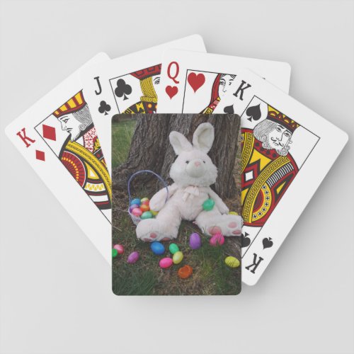 Easter Bunny Taking A Break Poker Cards
