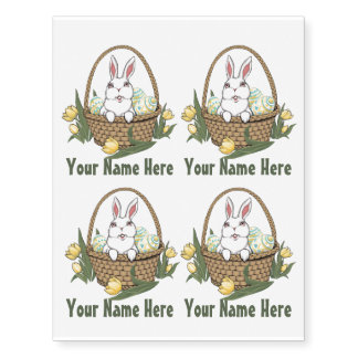Easter Bunny Temporary Tattoo Custom Easter Gifts