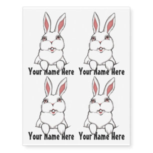 Easter Bunny Temporary Tattoo Custom Easter Gifts