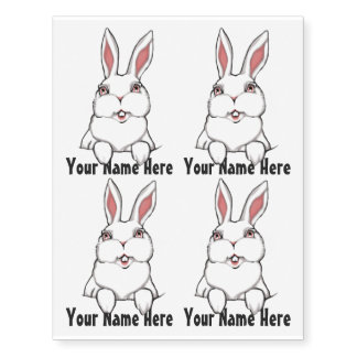 Easter Bunny Temporary Tattoo Custom Easter Gifts