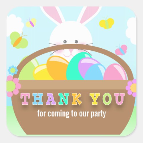 Easter Bunny Thank You Stickers