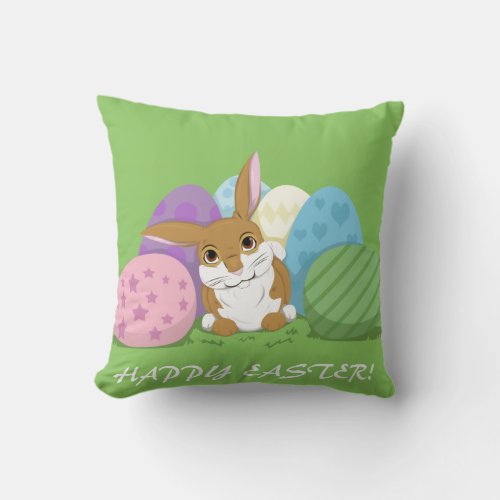 Easter Bunny Throw Pillow
