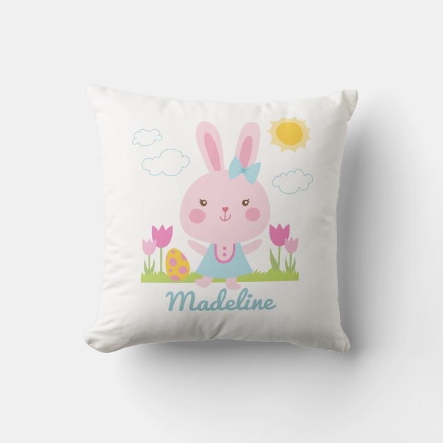 Easter Bunny Throw Pillow (Front)