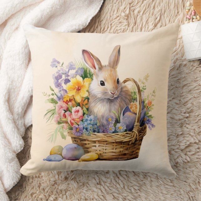 Easter Bunny Throw Pillow (Blanket)