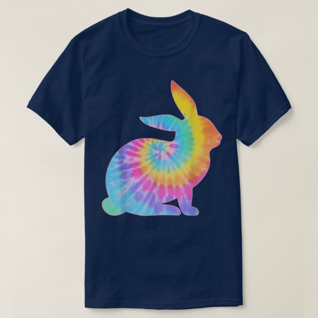 Easter Bunny Tie Dye Retro Egg Hunt  T-Shirt (Design Front)