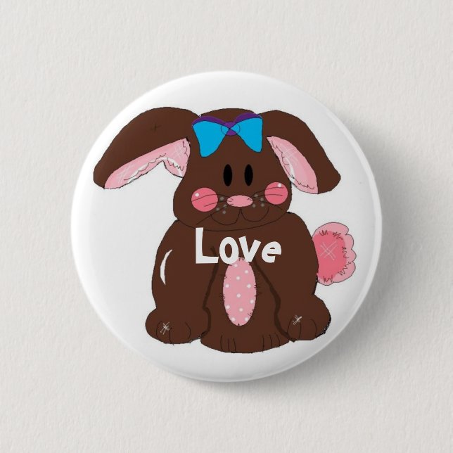 Easter Bunny Time Button (Front)