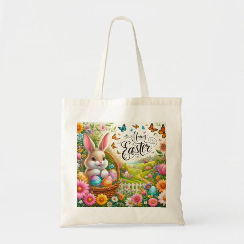 Easter bunny tote bag
