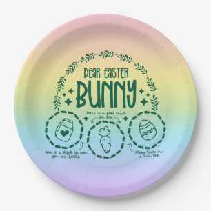 Easter Bunny Treat Paper Plates