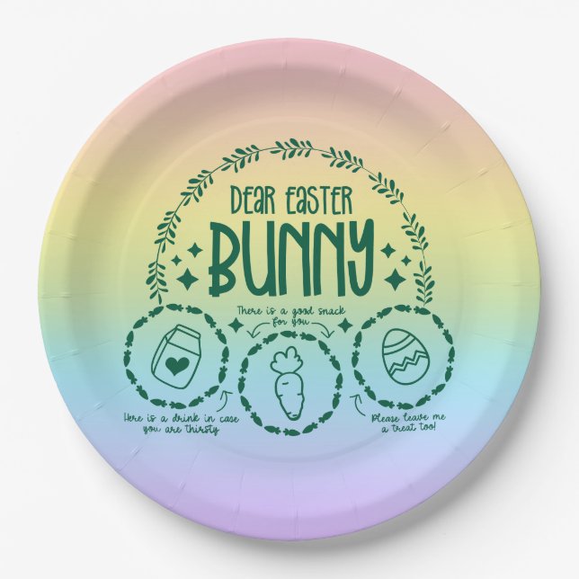 Easter Bunny Treat Paper Plates (Front)