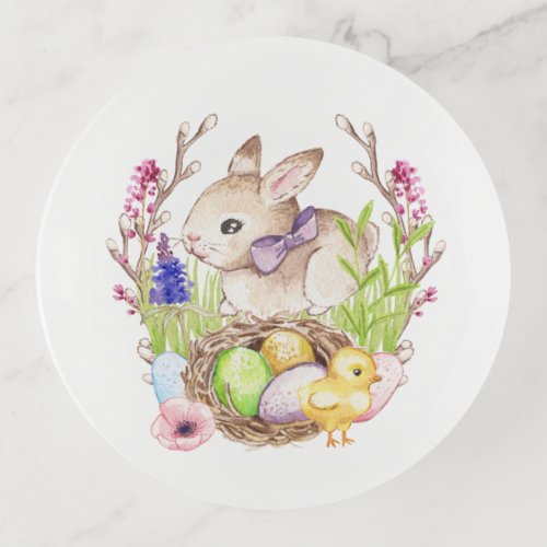 Easter bunny trinket tray