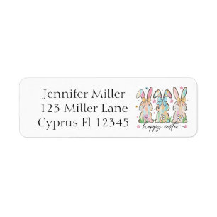 Easter Bunny Trio Delight Label
