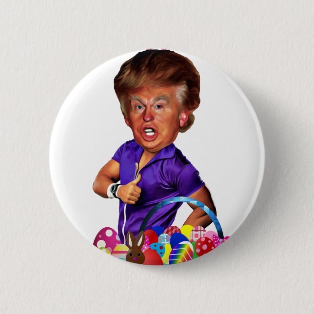 easter bunny trump button (Front)