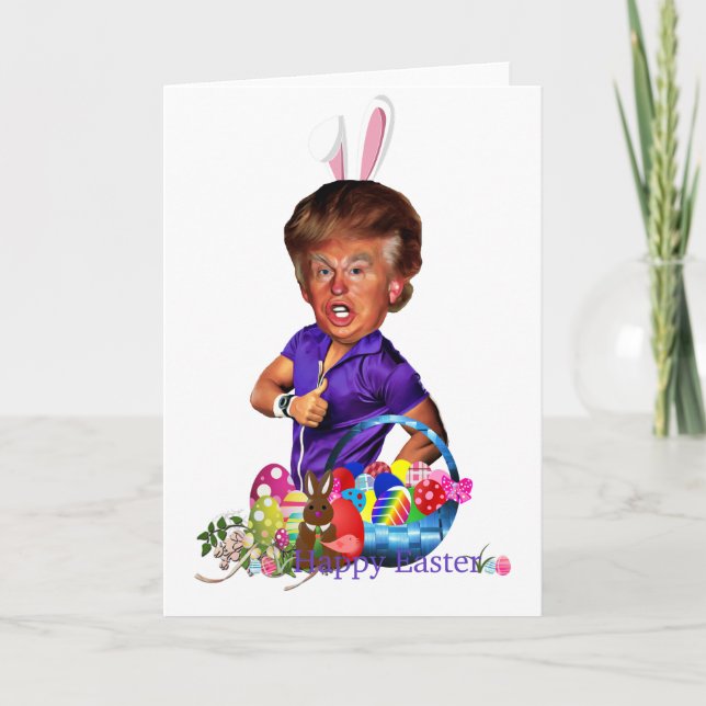 easter bunny trump holiday card (Front)