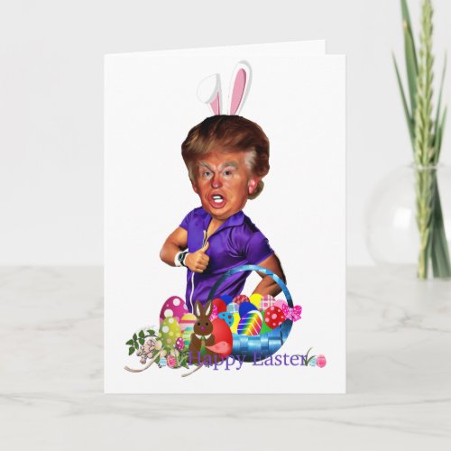 easter bunny trump holiday card