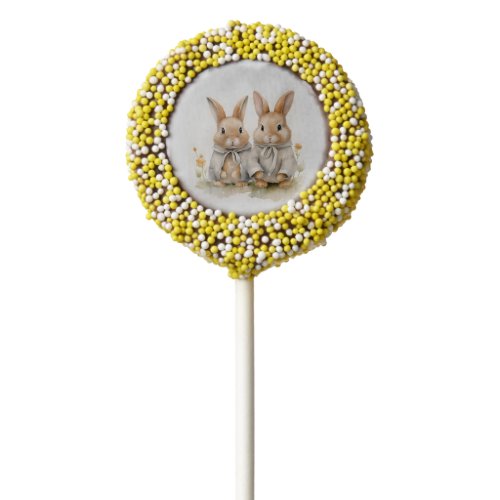 Easter Bunny Twins Chocolate Covered Oreo Pop