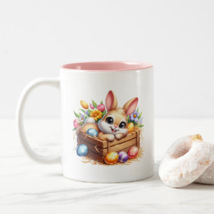 Easter Bunny  Two-Tone Coffee Mug