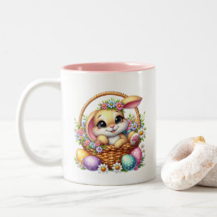 Easter Bunny  Two-Tone Coffee Mug